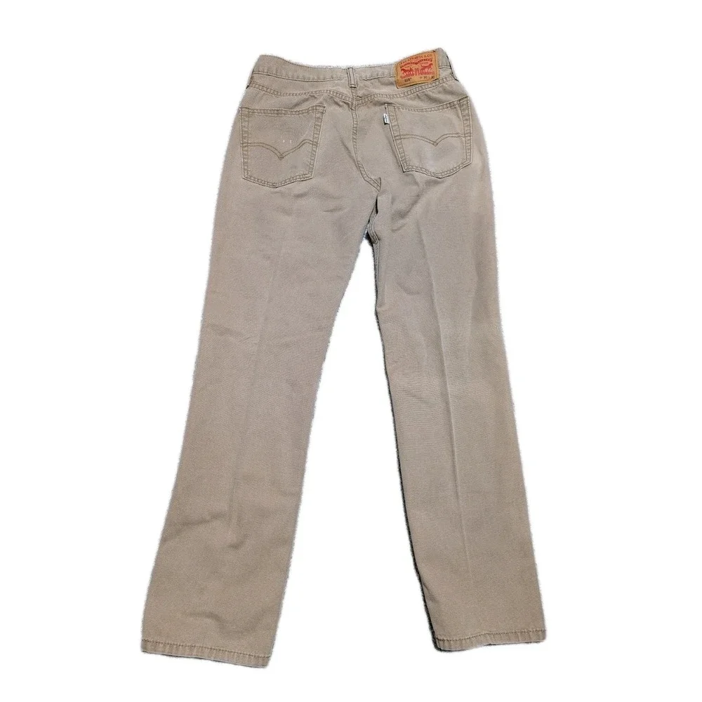 Levis 514 Jeans Mens 30x30 Khaki‎ Beige Straight Fit